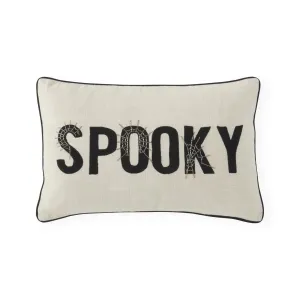 SPOOKY Embroidered Lumbar Pillow