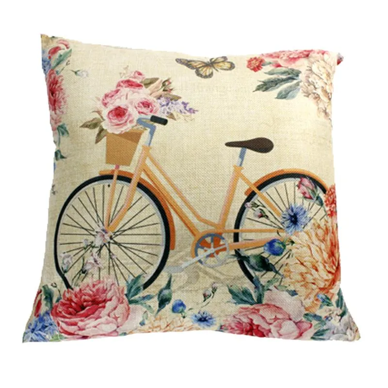 SQUARE BICYCLE ACCENT PILLOW