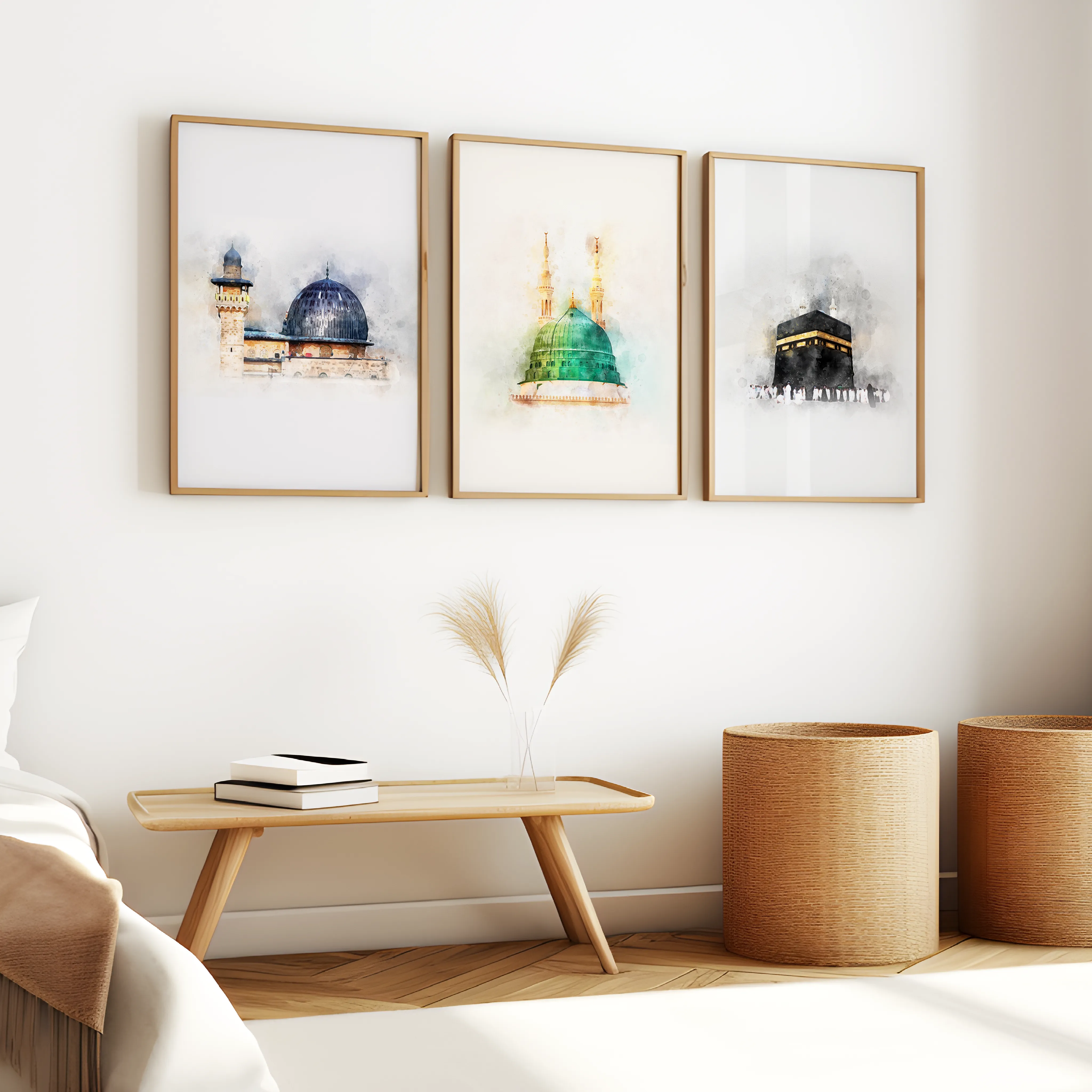 The 3 Holy Mosques Wall Art Set