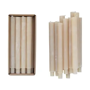 Unscented Taper Candles - Powder Finish (Cream Color)