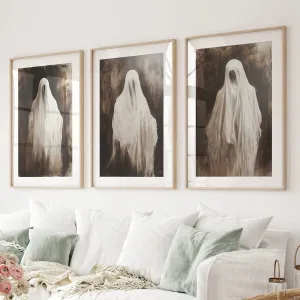 Vintage Ghosts Halloween Wall Art Decor Poster