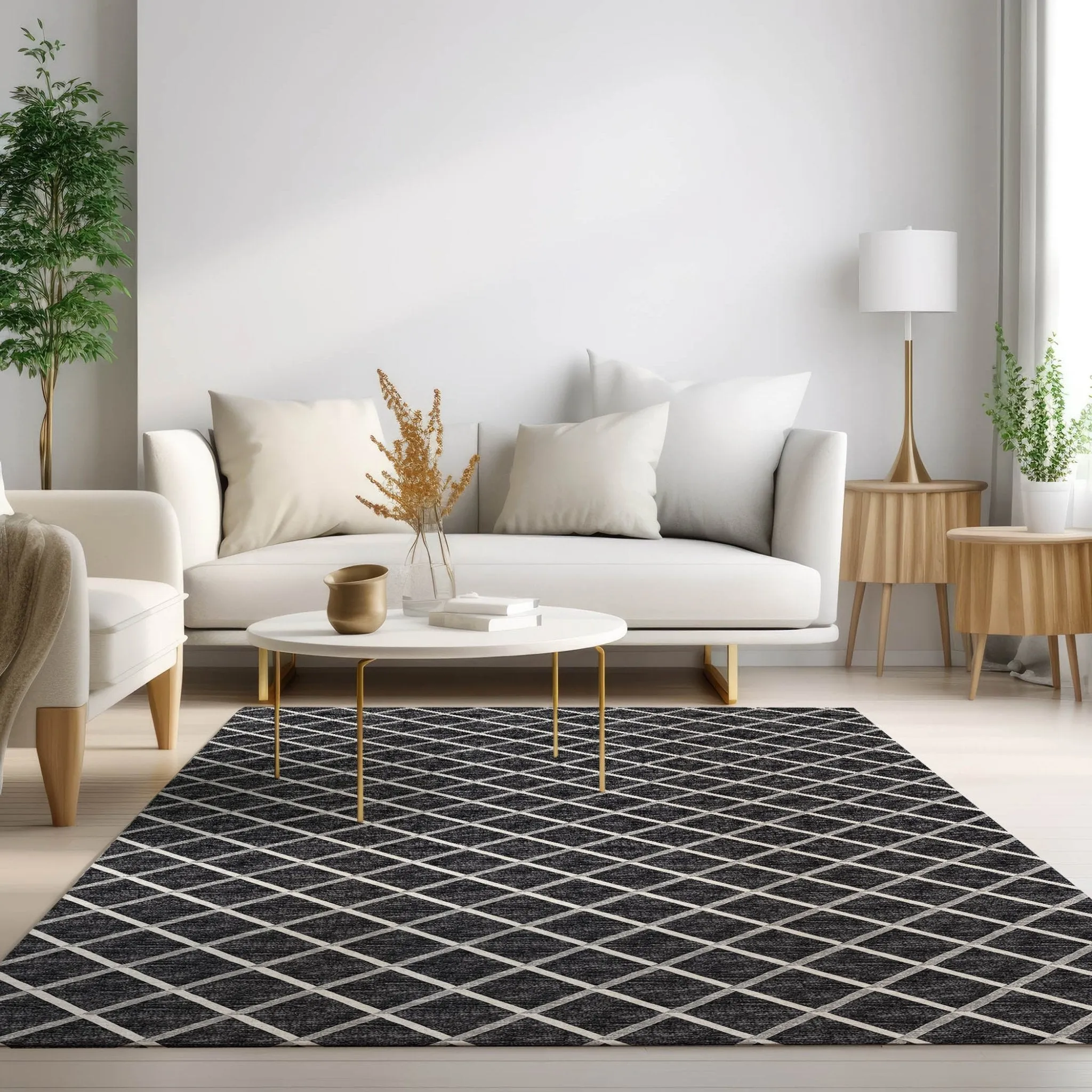 York YO1 Black Rug